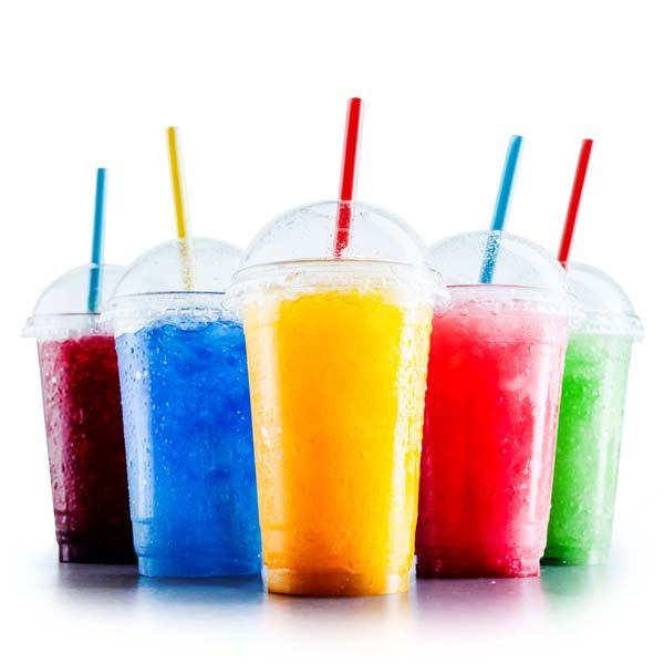 Buntes Slush Ice im Becher