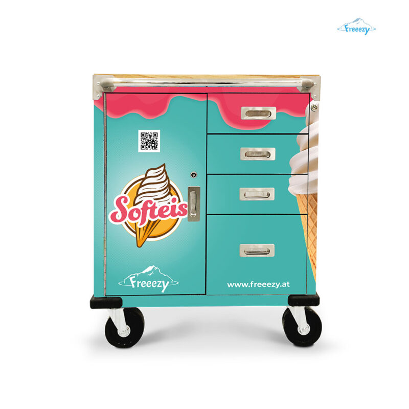 Table for soft ice cream machine
