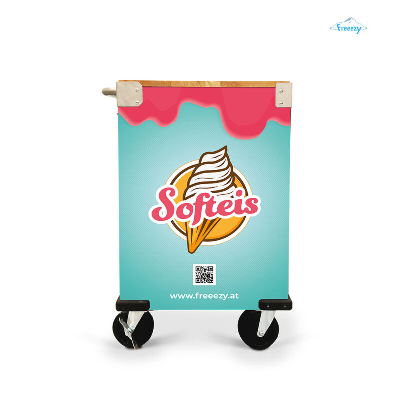 Table for soft ice cream machine - side view