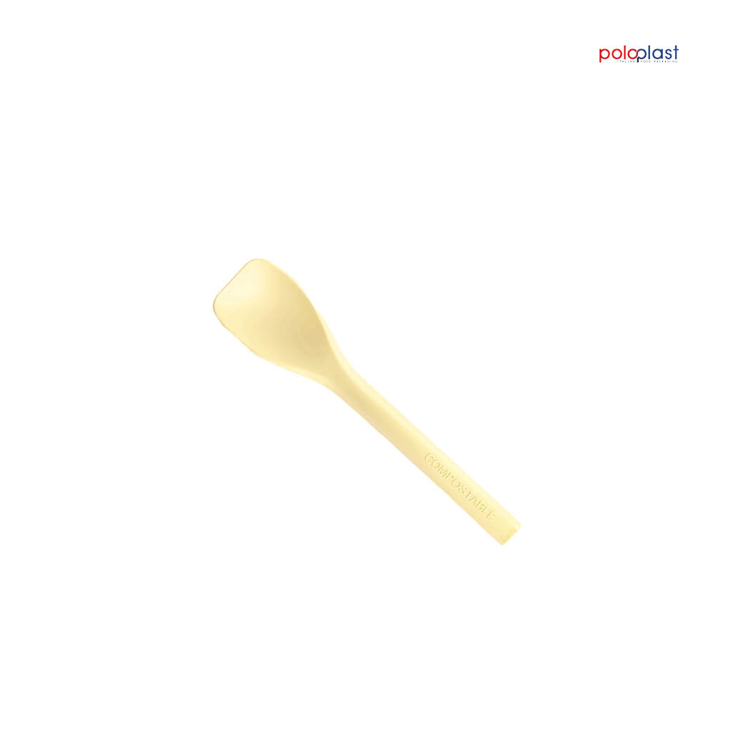 Poloplast Kompostierbare Löffel CUBA S Gelb