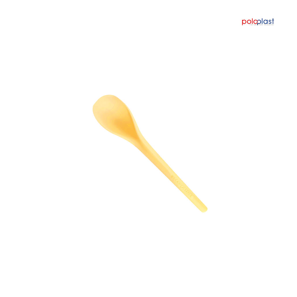 Poloplast Kompostierbare Löffel ICE CURVY S Gelb