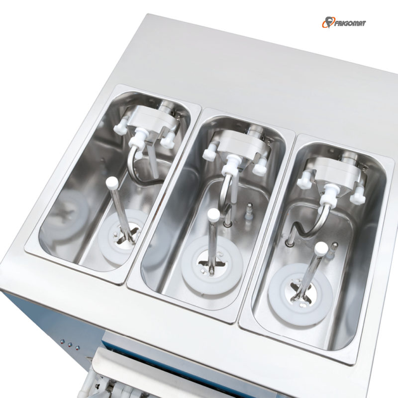 Top view of the Frigomat Kiss 5 soft ice cream machine