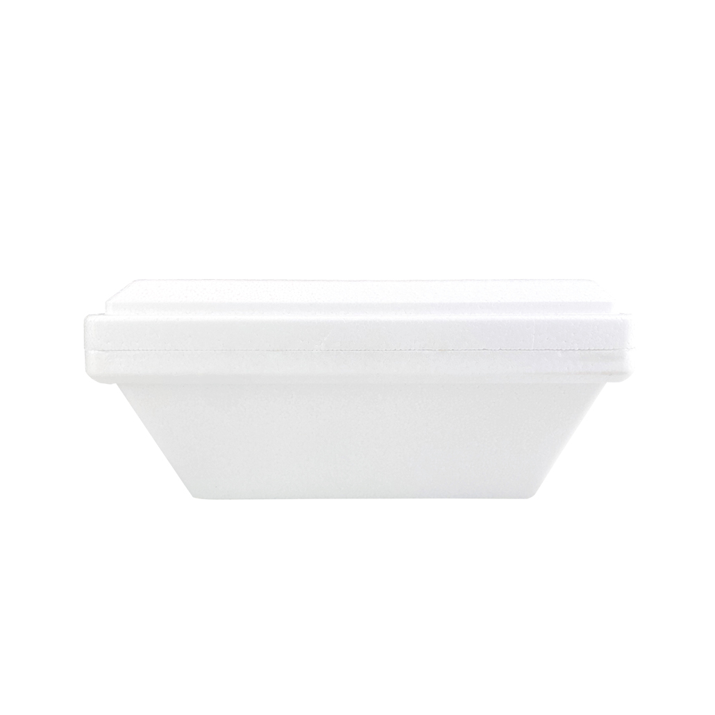 Seitenansicht der geschlossenen Thermo Eisbox weiß 1000cc