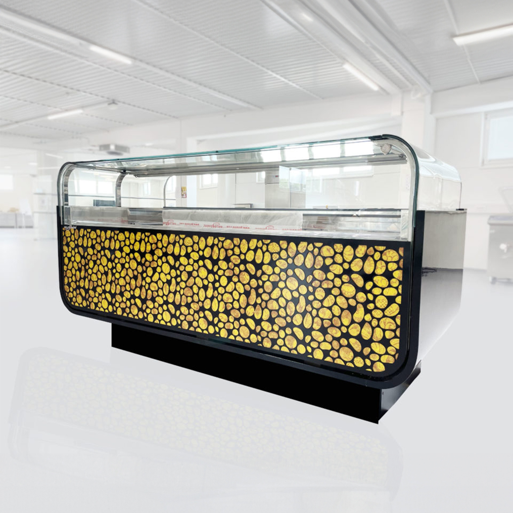 Gelostandard Ausstellungsstück Eisvitrine 24 Sorten