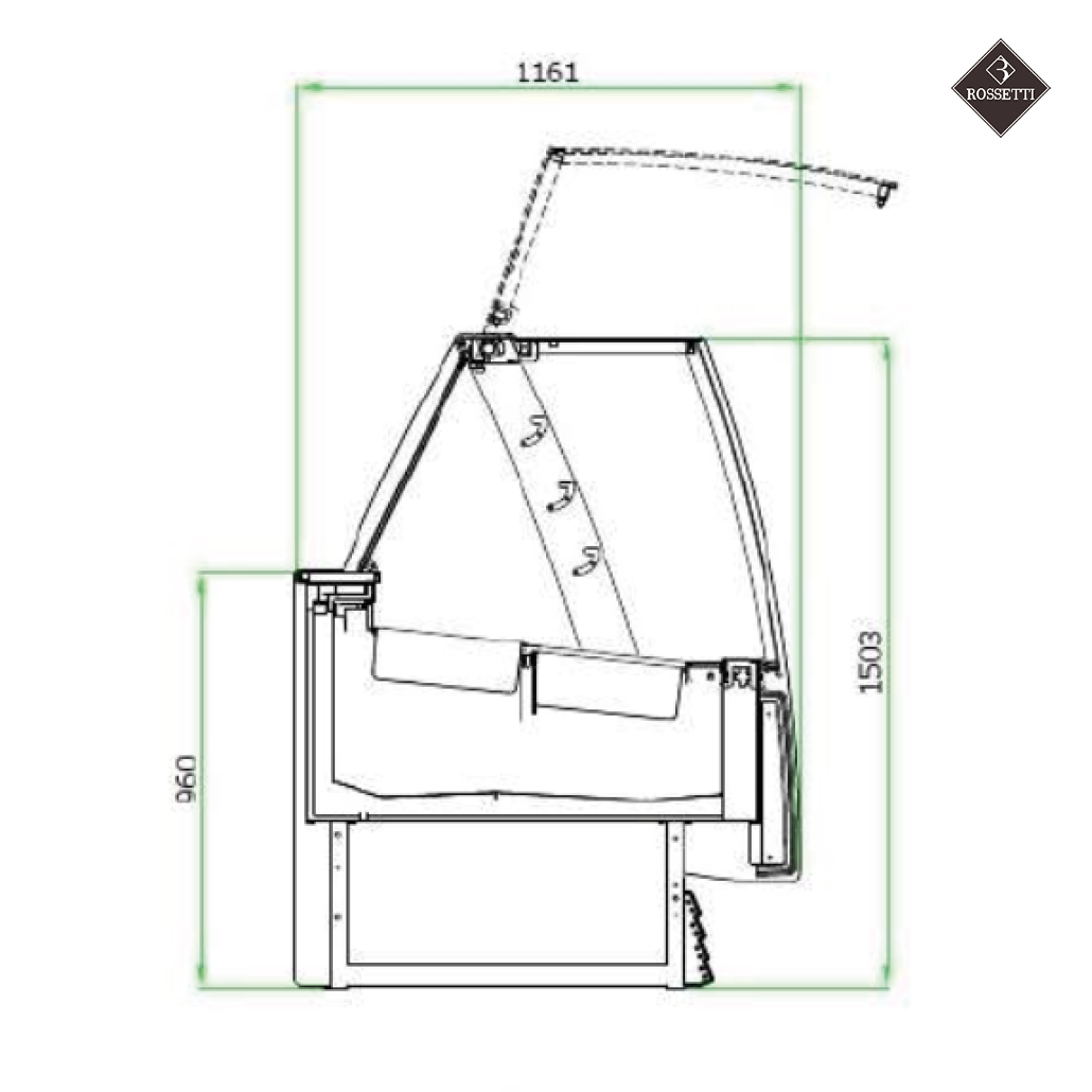 Rossetti Eisvitrine Tower 1500 - 115G – Bild 10