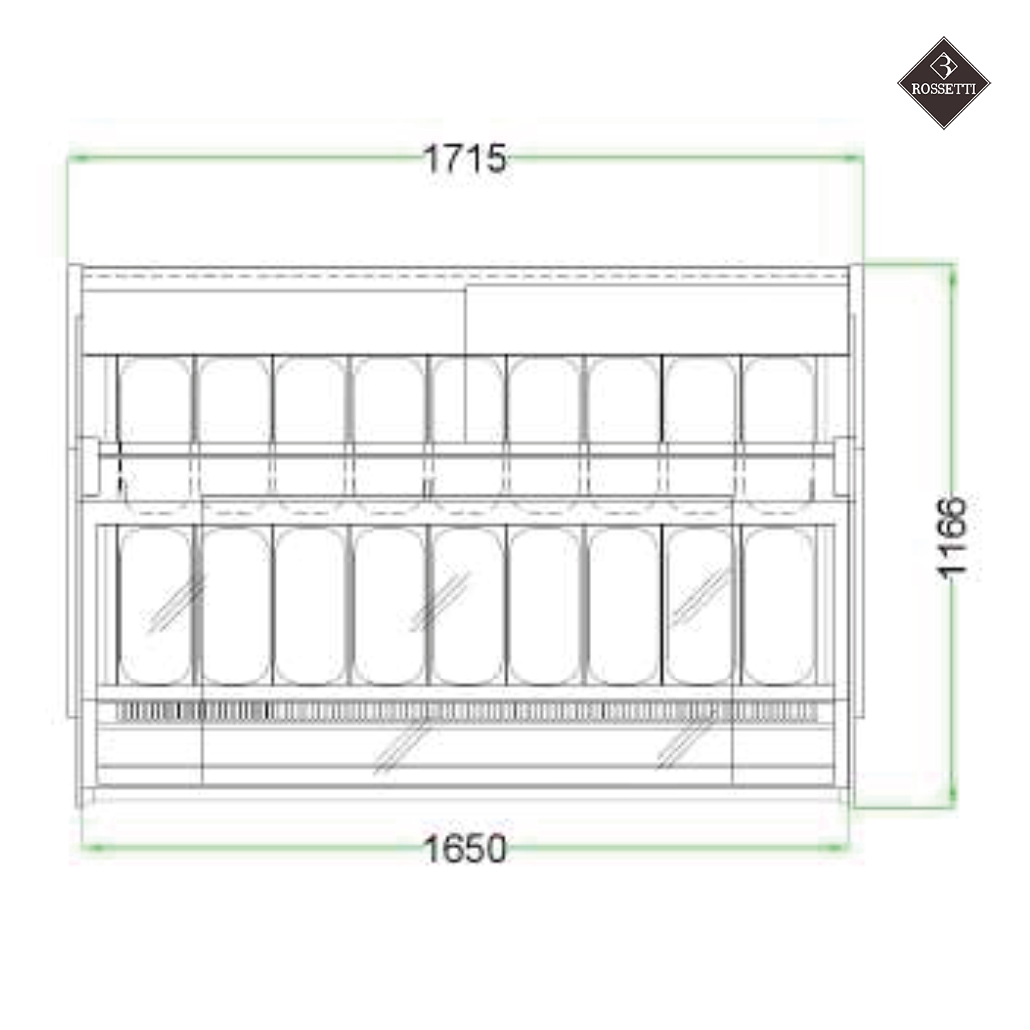 Rossetti Eisvitrine Tower 1500 - 115G – Bild 12
