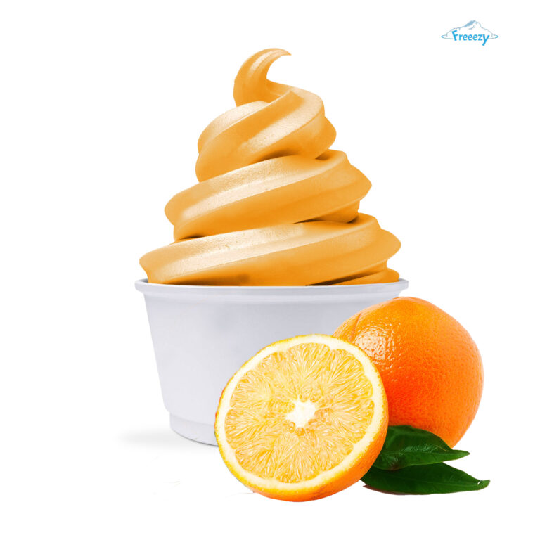 Freeezy soft ice cream powder orange 100% vegan