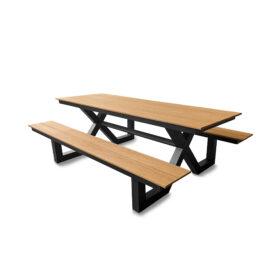 Gastro Outdoor Tisch Holzoptik